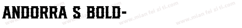 Andorra S Bold字体转换